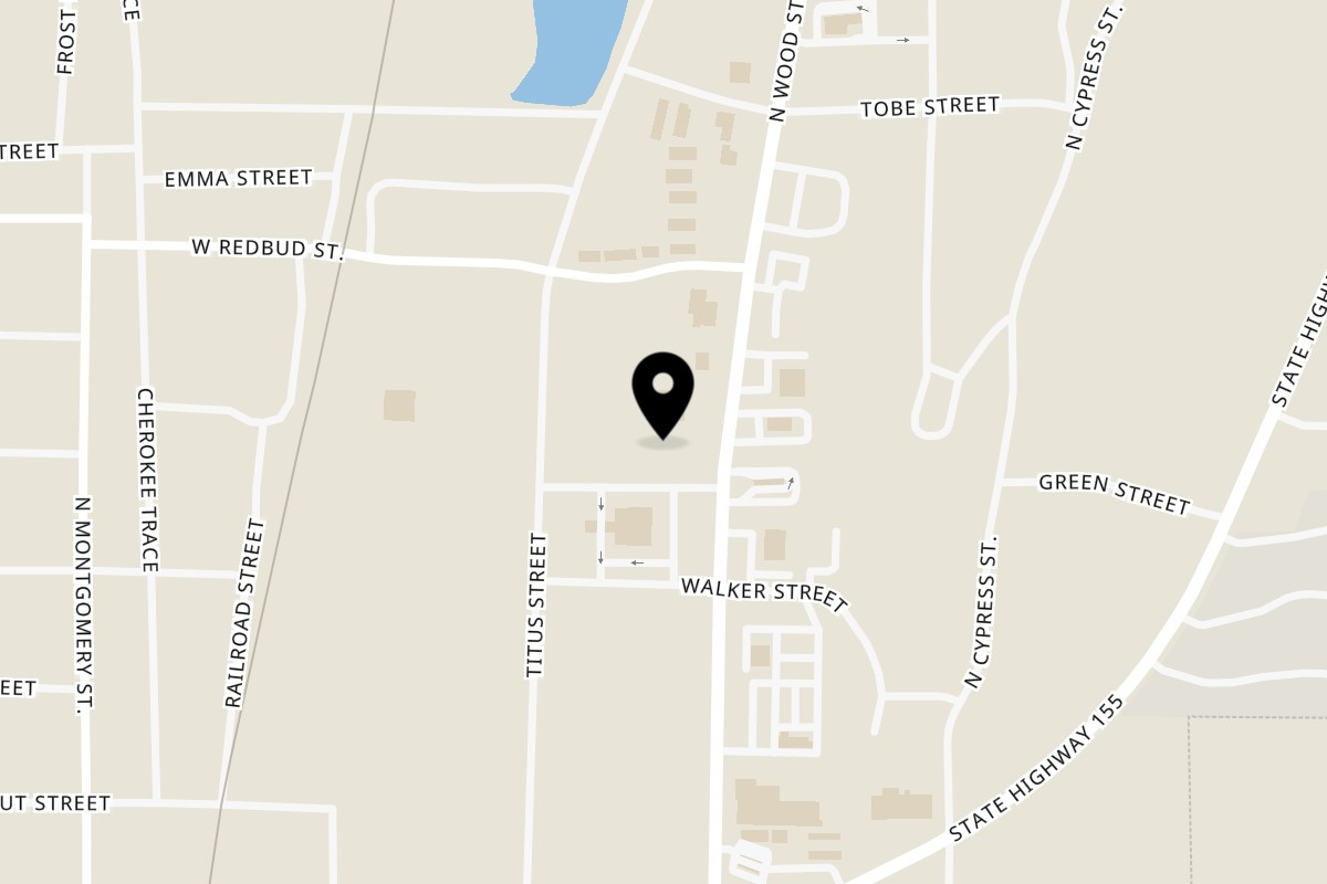Map showing the location of Sundae Social Ice Cream on 717 US Hwy 271 N Suite 103 in Gilmer